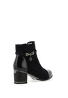 REDZ Embellished Charm Detail Heeled Ankle Boots, Black