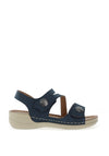 Redz Double Velcro Strap Sandals, Navy