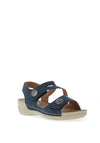 Redz Double Velcro Strap Sandals, Navy