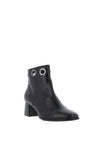 Regarde le Ciel Leather Eyelet Heeled Boots, Black