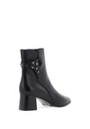 Regarde le Ciel Leather Buckle Heeled Boots, Black