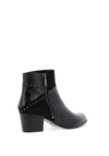 Regarde Le Ciel Isabel Mixed Leather Stud Heeled Boots, Black