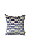 Scatter Box Remi Oval Print Velvet Cushion 43x43cm, Blue