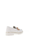 Remonte Buckle Low Platform Loafers, White