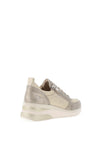 Remonte Shimmer Printed Wedge Trainers, Metallic