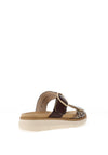 Remonte Leather Snake Printed Mule Sandals, Brown