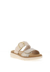 Remonte Leather Snake Printed Mule Sandals, Beige
