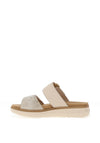 Remonte Leather Snake Printed Mule Sandals, Beige