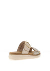Remonte Leather Snake Printed Mule Sandals, Beige