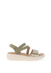 Remonte Leather Velcro Strap Sandals, Green