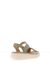 Remonte Leather Velcro Strap Sandals, Green