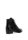 Remonte Leather Patent Rope Laced Boots, Black