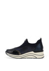 Remonte Croc Print Shimmer Wedge Trainers, Navy