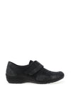 Remonte Leather Shimmer Floral Print Velcro Shoes, Black
