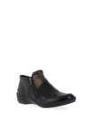 Remonte Mixed Leather Side Zip Shoes, Black