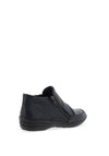 Remonte Mixed Leather Side Zip Shoes, Navy