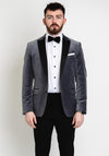 Remus Uomo Monti Velvet Blazer, Grey