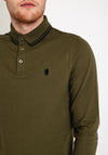 Remus Uomo Slim Fit Contrast Trim Polo Shirt, Olive