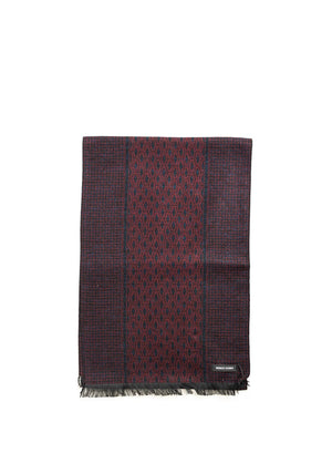 Remus Uomo Abstract Print Scarf, Wine & Navy