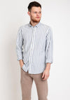 Remus Uomo Parker Striped Tapered Shirt, Blue & White