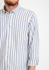 Remus Uomo Parker Striped Tapered Shirt, Blue & White