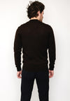 Remus Uomo Merino Wool Half Zip Sweater, Brown
