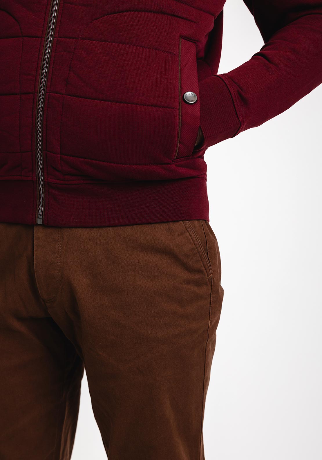 Remus Uomo Eldon Cotton Stretch Chinos, Coffee