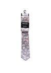 Remus Uomo Floral Tie & Pocket Square, Grey Blue