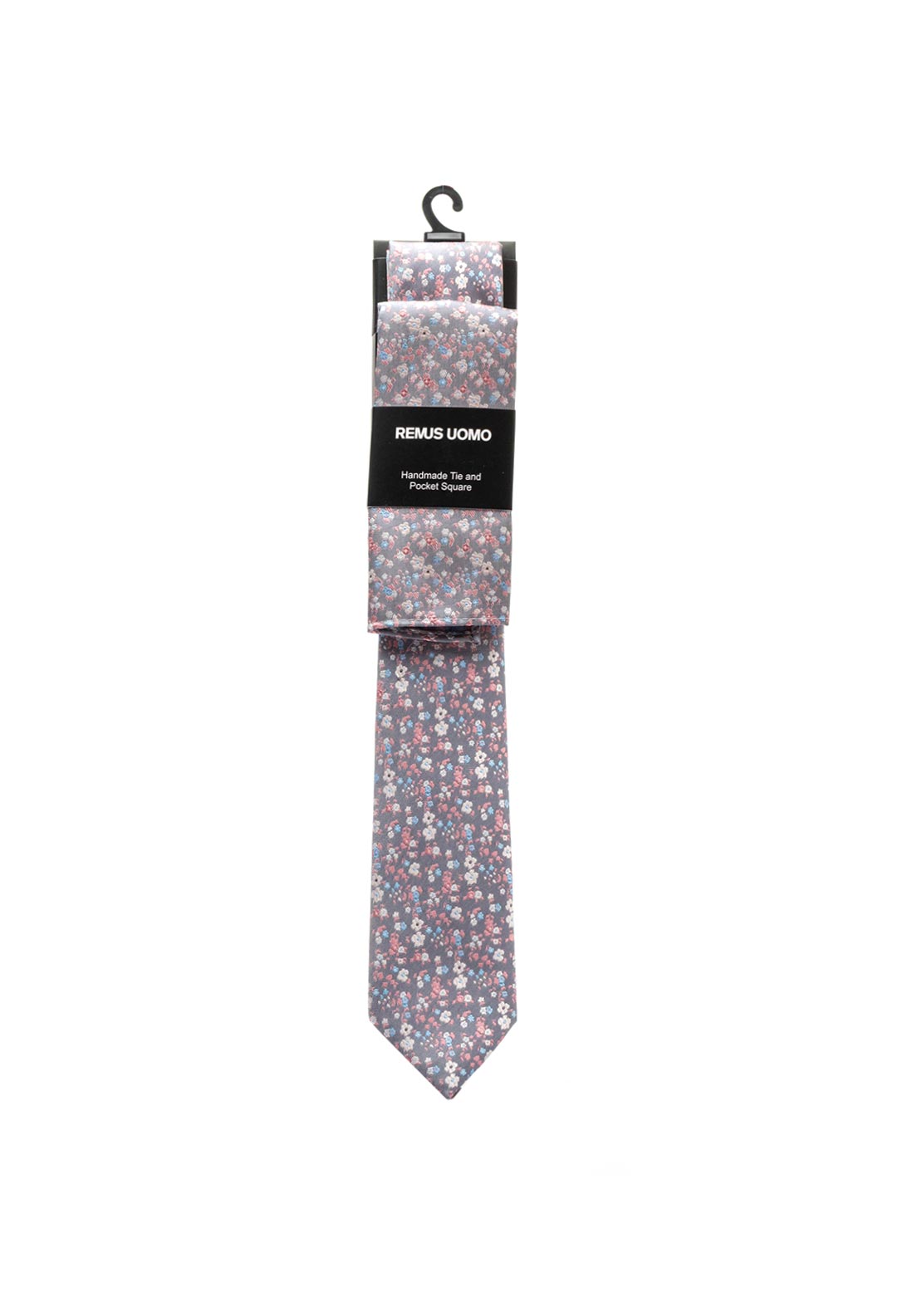 Remus Uomo Floral Tie & Pocket Square, Pink