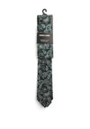Remus Uomo Paisley Print Tie & Pocket Square, Dark Green