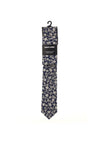 Remus Uomo Vintage Floral Print Tie and Pocket Square, Navy