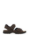 Rieker Men’s Velcro Strap Sandals, Brown
