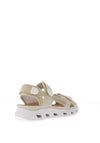 Rieker Womens Velcro Trekking Sandals, Light Beige