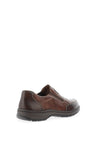 Rieker Men’s Leather Slip on Shoe, Dark Brown