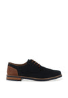 Rieker Mens Suede Contrast Laced Shoes, Navy