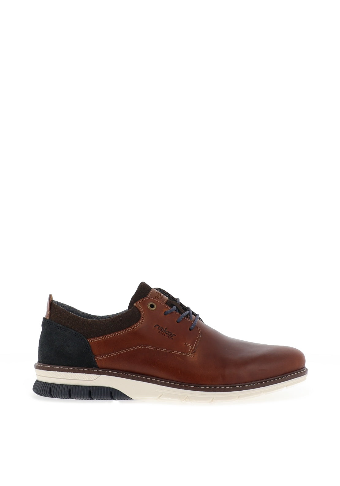 Rieker Men’s Laced Casual Shoes, Cognac