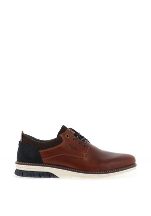 Rieker Men’s Laced Casual Shoes, Cognac