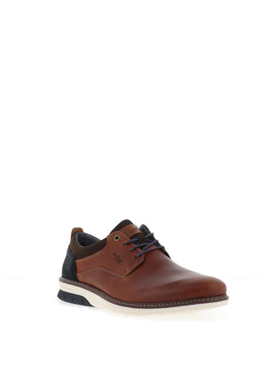 Rieker Men’s Laced Casual Shoes, Cognac
