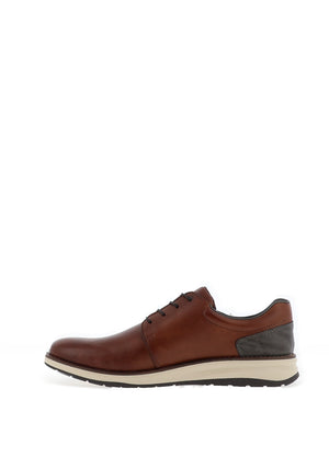 Rieker Men’s Lace Up Derby Shoes, Brown