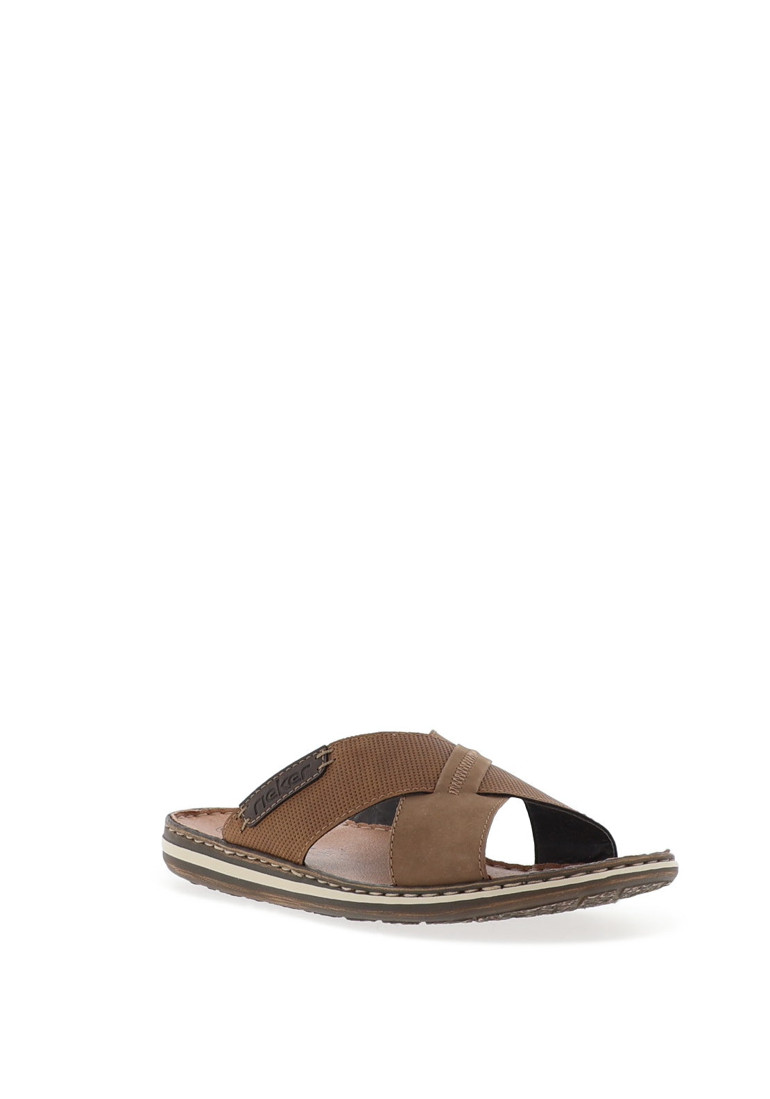 Rieker Men’s Crossover Sandals, Brown
