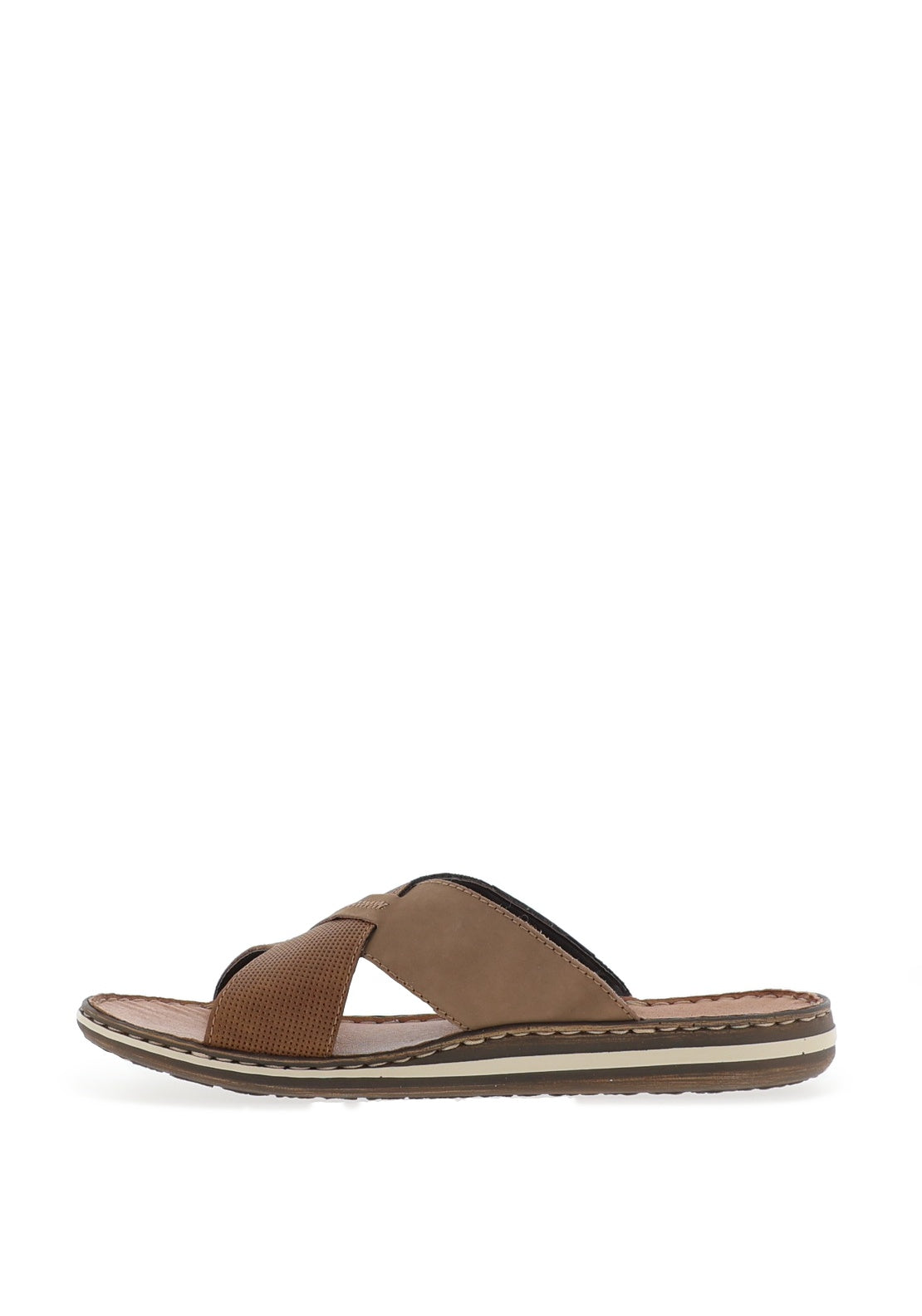 Rieker Men’s Crossover Sandals, Brown