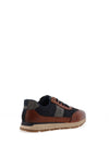 Rieker Men’s Extra Wide Fit Leather Trainers, Brown & Navy