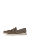 Rieker Men’s Suede Slip On Loafer, Taupe