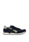 Rieker Mens Revolution Leather Mix Trainers, Navy
