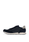 Rieker Mens Revolution Leather Mix Trainers, Navy