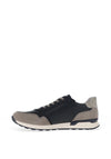 Rieker Mens Revolution Leather Mix Trainers, Navy