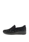 Rieker Womens Shimmer Floral Printed Comfort Shoes, Black Multi