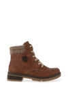 Rieker Womens Fleece Lined Lace Boots, Brown