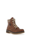 Rieker Womens Fleece Lined Lace Boots, Brown