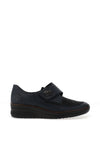 Rieker Womens Velcro Fastening Comfort Shoes, Navy